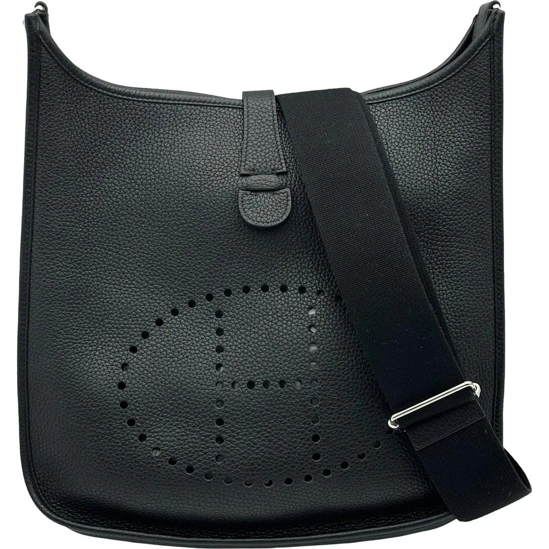HERMES BLACK SHW LEATHER SHOULDER BAG (1 of 6)