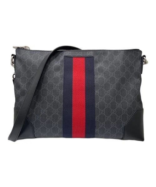 GUCCI GG PATTERN SHOULDER BAG: GUCCI GG Pattern Shoulder Bag Brand: GUCCI Type/Style: Handbag Material: none Color: Black Size: H:24.0cm / W:35.0cm / D:4.0cm Accessories: None Accessories Notice: When purchasing pre-owned goods,