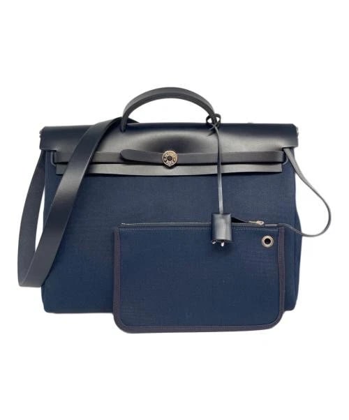 HERMES HERBAG ZIP PM: HERMES Herbag Zip PM Brand: HERMES Type/Style: Handbag Material: Toile Officier X Leather Color: Navy Size: H:27.0cm / W:35.0cm / D:8.5cm Accessories: None Accessories Notice: When purchasing