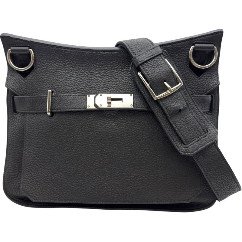 HERMES GYPSY 31 T STAMP BLACK CLEMENCE SHOULDER BAG: HERMES Gypsy 31 T Stamp Black Clemence Shoulder Bag Brand: HERMES Type/Style: Handbag Material: Taurillon Color: Black / SV Hardware Size: W: 31cm / H: 27cm / D: 14cm Accessories: None Accessories