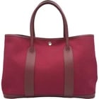HERMES GARDEN PARTY PM BORDEAUX TOILE/BUFFLE: HERMES Garden Party PM Bordeaux Toile/Buffle Brand: HERMES Type/Style: Handbag Material: Toile/Buffalo Color: Bordeaux / SV Hardware Size: W: 36cm / H: 26cm / D: 16cm Accessories: None Accessories