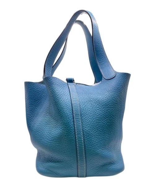 HERMES PICOTIN MM: HERMES Picotin MM Brand: HERMES Type/Style: Handbag Material: Taurillon Clemence Color: Blue Jeans Size: H:20.5cm / W:21cm / D:16.5cm Accessories: None Accessories Notice: When purchasing pre-owned