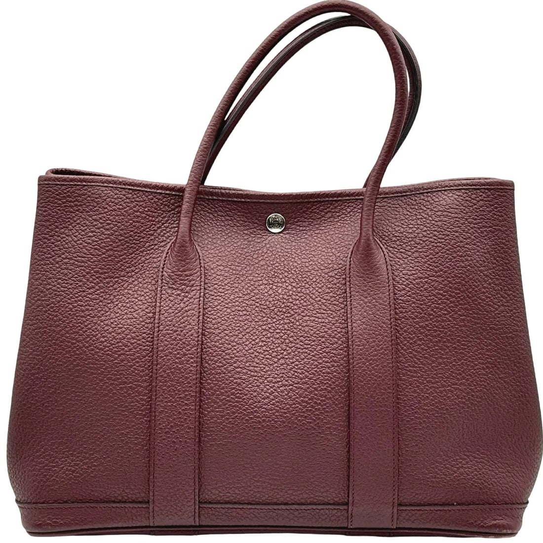 HERMES GARDEN PARTY PM X STAMP BORDEAUX: HERMES Garden Party PM X Stamp Bordeaux Brand: HERMES Type/Style: Handbag Material: Country Color: Bordeaux Size: W: 36cm / H: 26cm / D: 17cm Accessories: None Accessories Notice: When purchasing