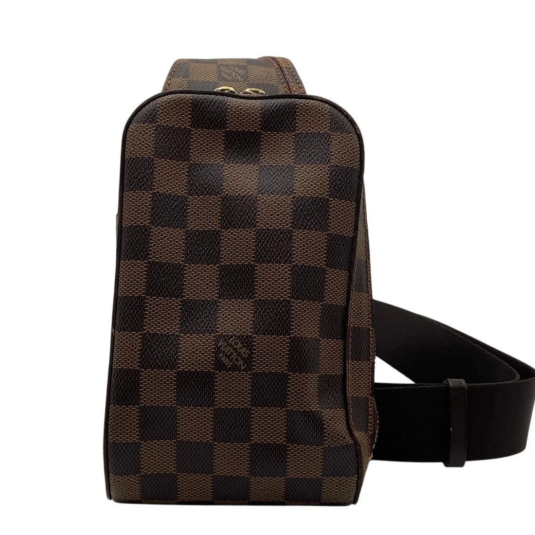 LOUIS VUITTON DAMIER CANVAS/LEATHER BODY BAG: LOUIS VUITTON Damier Canvas/Leather Body Bag Brand: LOUIS VUITTON Type/Style: Handbag Material: Damier Canvas/Leather Color: brown Size: W: 11.0cm / H: 20.0cm / D: 5.0cm Accessories: None Accessories