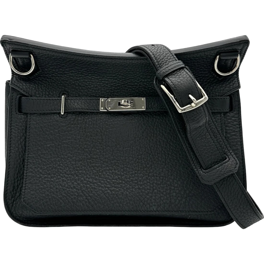 HERMES GYPSY 28 BLACK SHW CLEMENCE SHOULDER BAG: HERMES Gypsy 28 Black SHW Clemence Shoulder Bag Brand: HERMES Type/Style: Handbag Material: Taurillon Color: Black / SV Hardware Size: W: 28cm / H: 22cm / D: 12.5cm Accessories: None Acces