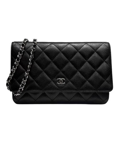 CHANEL MATELASS CHAIN SHOULDER WALLET: CHANEL Matelass Chain Shoulder Wallet Brand: CHANEL Type/Style: Handbag Material: Caviar Skin Color: Black Size: H:12.0cm / W:19.0cm / D:3.5cm Accessories: None Accessories Notice: When pu