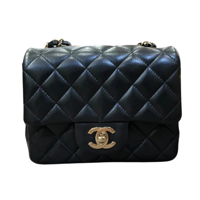 CHANEL MINI MATELASS 18 BLACK/GHW LAMBSKIN SHOULDER BAG: CHANEL Mini Matelass 18 Black/GHW Lambskin Shoulder Bag Brand: CHANEL Type/Style: Handbag Material: Lambskin Color: Black // GD Hardware Size: W: 17cm / H: 13cm / D: 8cm Accessories: None