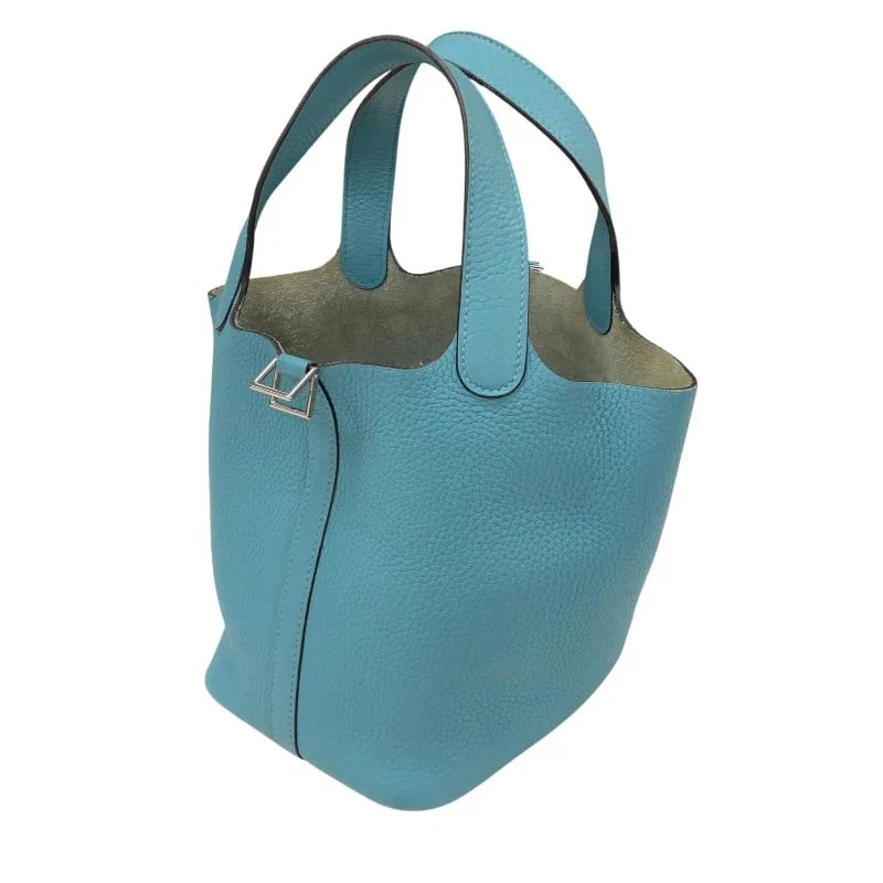 HERMES PICOTIN LOCK PM X STAMP BLUE SANCY - 3