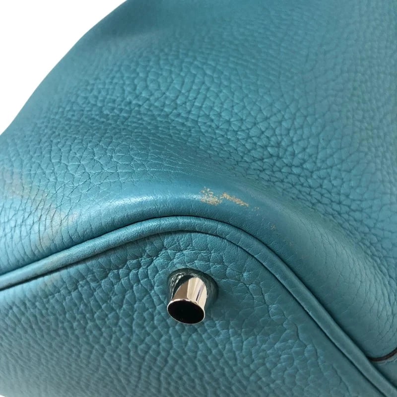 HERMES PICOTIN LOCK PM X STAMP BLUE SANCY - 6