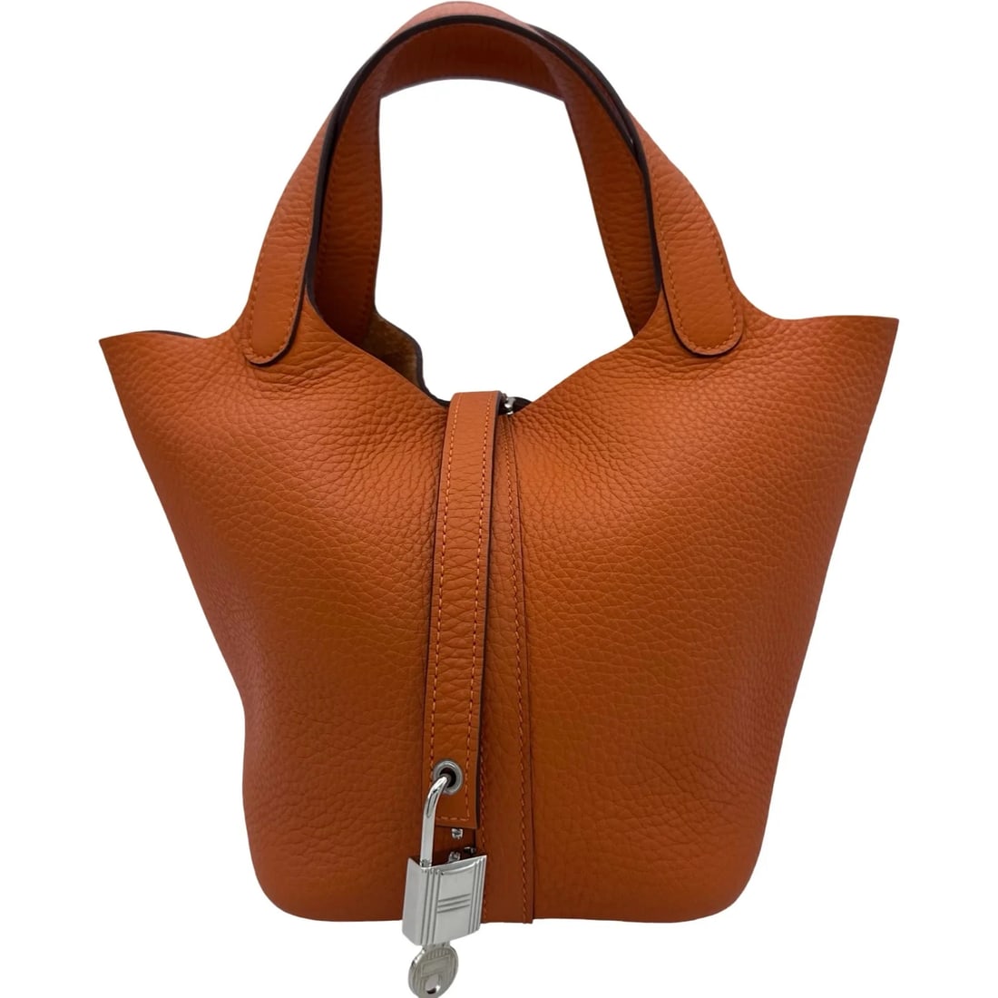HERMES PICOTIN LOCK PM ORANGE SHW TAURILLON LEATHER (1 of 6)