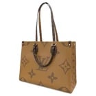LOUIS VUITTON MONOGRAM GIANT REVERSE ONTHEGO MM: LOUIS VUITTON Monogram Giant Reverse Onthego MM Brand: Louis Vuitton Type/Style: 2-Way Bag Material: Monogram Giant Reverse Color: Brown Size: W:34cm / H:26.5cm / D:14.5cm Accessories: None