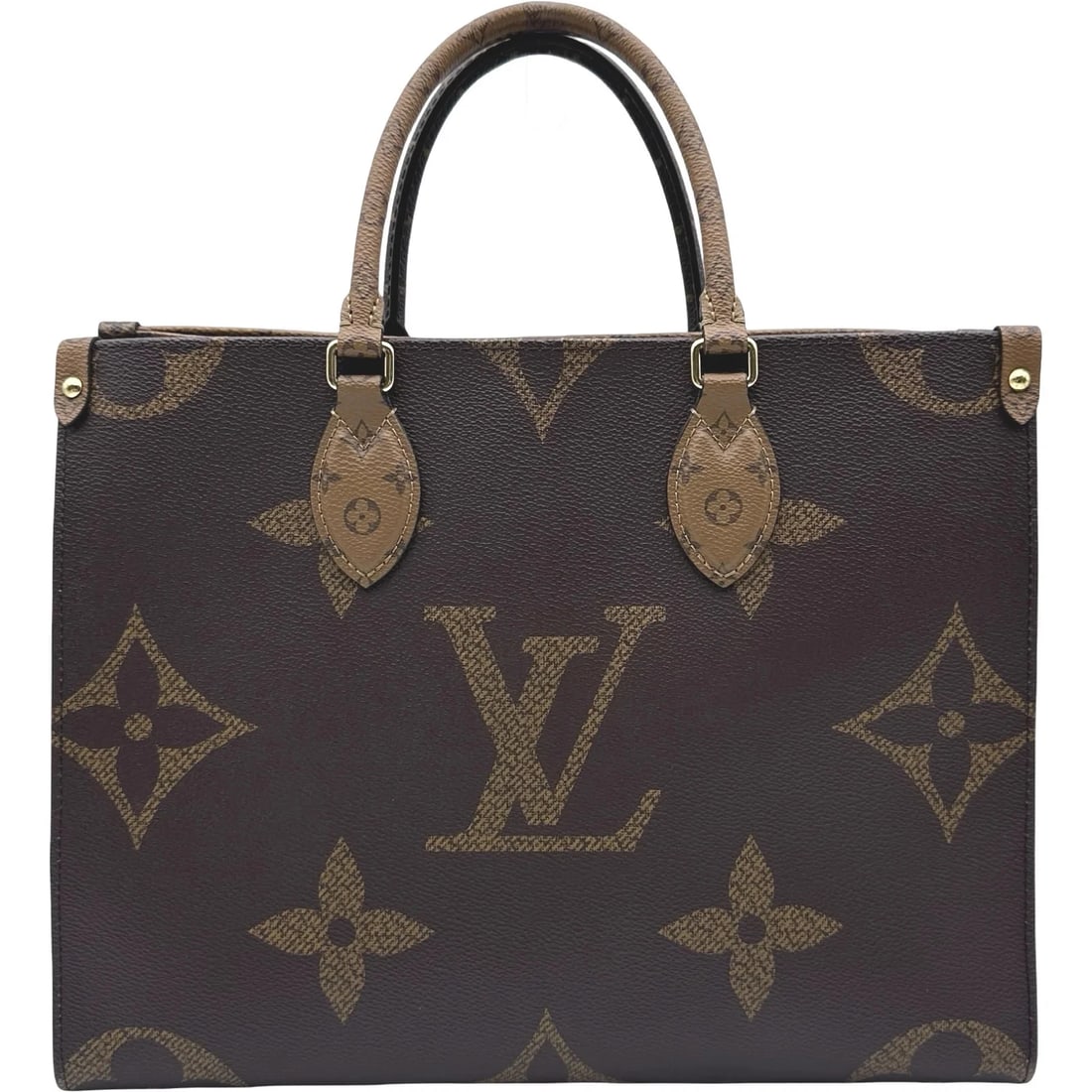 LOUIS VUITTON ONTHEGO MM GIANT REVERSE MONOGRAM TOTE: LOUIS VUITTON Onthego MM Giant Reverse Monogram Tote Brand: LOUIS VUITTON Type/Style: Handbag Material: Giant Reverse Color: brown Size: W: 34.5cm / H: 27cm Accessories: None Accessories N