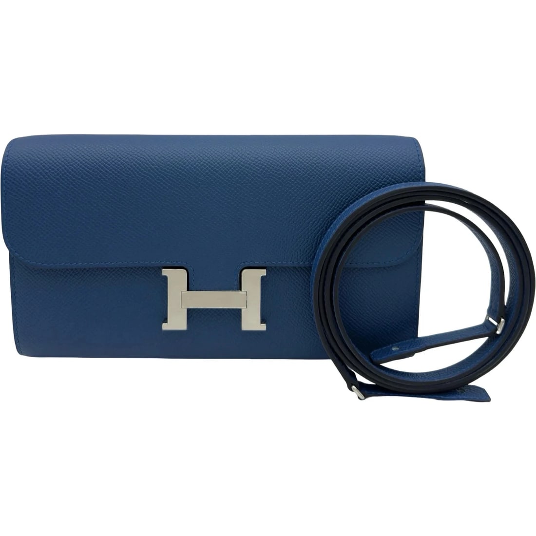 HERMES CONSTANCE TO THALASSA SHW EPSOM SHOULDER BAG: HERMES Constance To Thalassa SHW Epsom Shoulder Bag Brand: HERMES Type/Style: Handbag Material: Epson Color: Blue Tie / SV Hardware Size: W: 20cm / H: 11cm / D: 2cm Accessories: None Acces