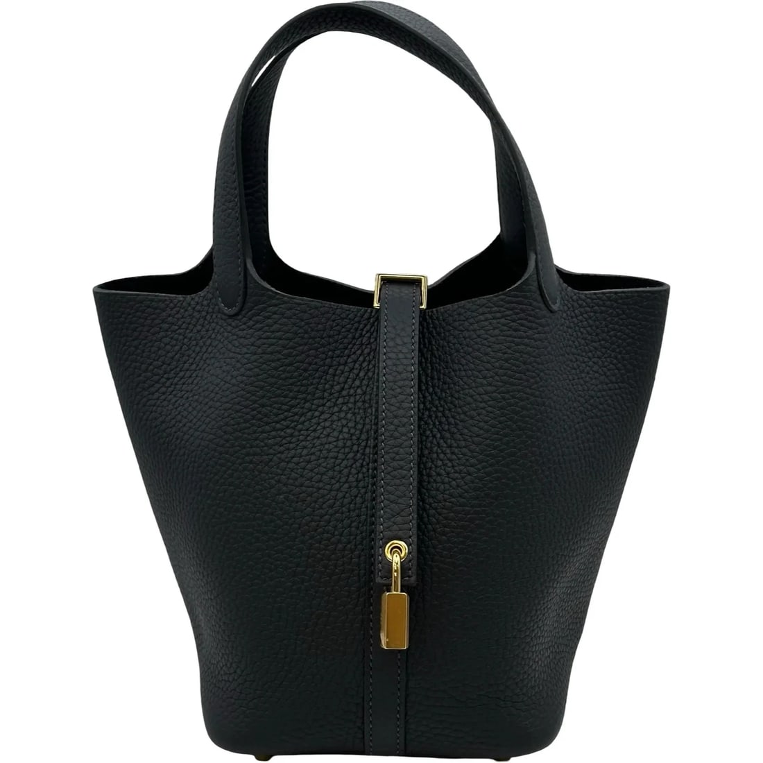 HERMES PICOTIN LOCK PM K STAMP NOIR CLEMENCE: Hermes Picotin Lock PM K Stamp Noir Clemence Brand: HERMES Type/Style: Handbag Material: Taurillon Color: Prunoir / GD Hardware Size: W: 20.5cm / H: 18.5cm / D: 13cm Accessories: None Acce