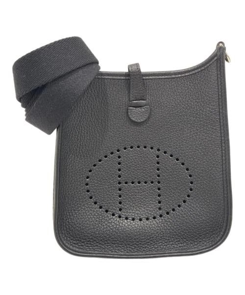 HERMES EVELYNE TPM EVELYN TPM SHW: HERMES Evelyne TPM Evelyn TPM SHW Brand: HERMES Type/Style: Handbag Material: Taurillon Clemence Color: Black Size: H:18.0cm / W:16.0cm / D:5.0cm Accessories: None Accessories Notice: When purchasing