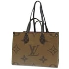 LOUIS VUITTON GIANT REVERSE ONTHEGO MM: LOUIS VUITTON Giant Reverse Onthego MM Brand: Louis Vuitton Type/Style: 2-Way Bag Material: Monogram Giant Color: Brown Size: W: 34cm (bottom) / H: 26cm / D: 14.5cm Accessories: None Acces