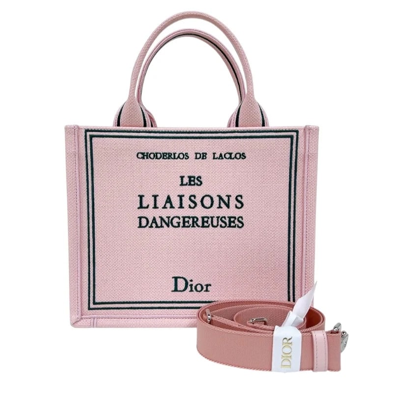 CHRISTIAN DIOR BOOK TOTE SMALL: Christian Dior Book Tote Small Brand: Christian Dior Type/Style: Handbag Material: Canvas Color: pink Size: W: 26.5cm / H: 22cm / D: 14cm Accessories: None Accessories Notice: When purchasing