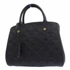 LOUIS VUITTON MONOGRAM EMPREINTE MONTAIGNE BB: LOUIS VUITTON Monogram Empreinte Montaigne BB Brand: Louis Vuitton Type/Style: 2-Way Bag Material: Leather Color: Black Size: W: 24.5cm (bottom) / H: 20cm / D: 13cm Accessories: None Accessories