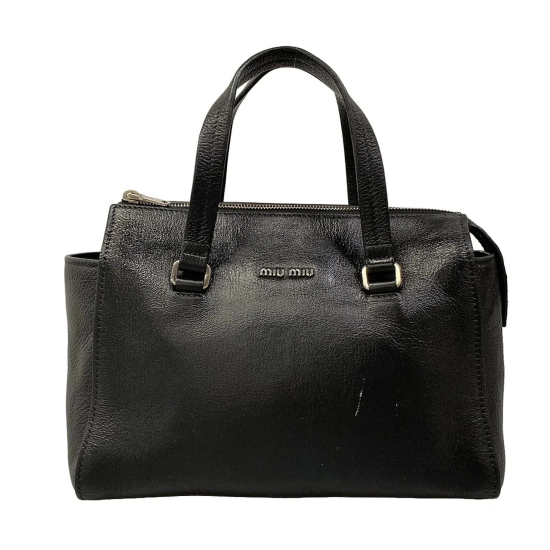 MIUMIU BLACK LEATHER HANDBAG (1 of 9)