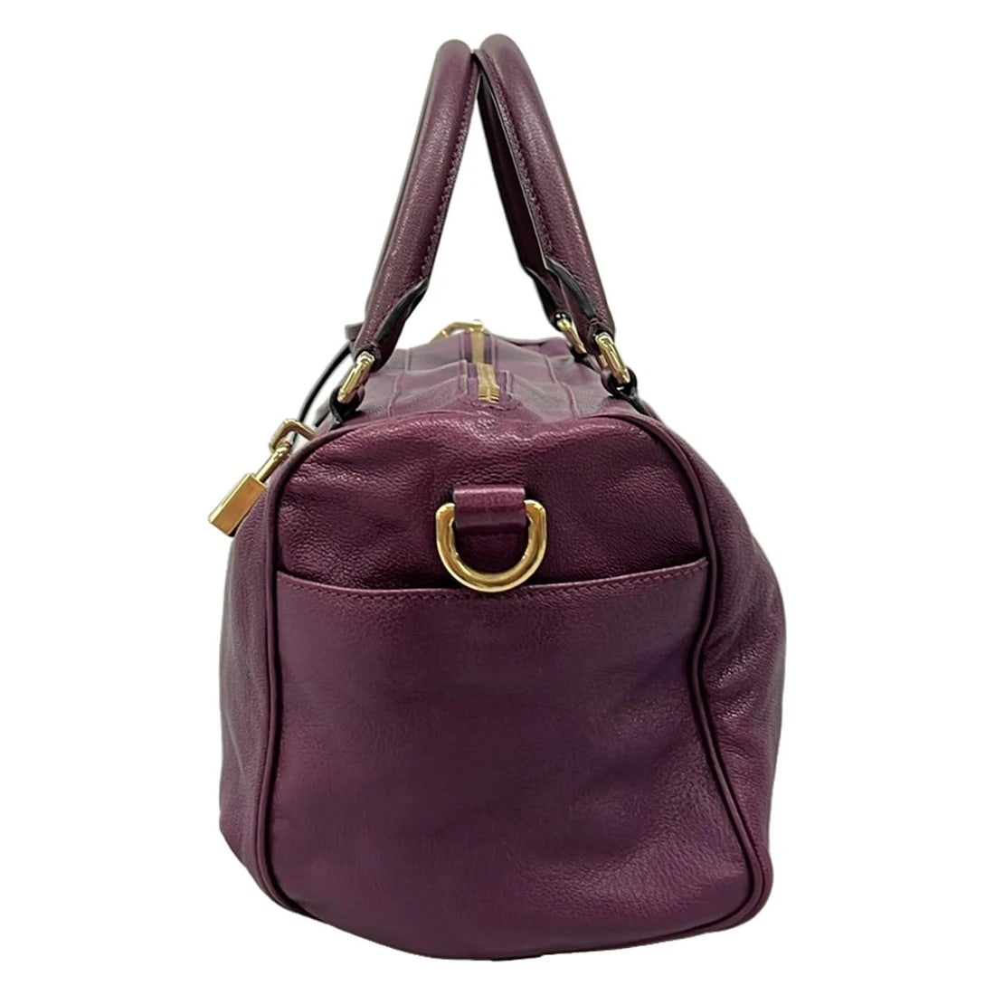 LOEWEPURPLE LEATHER HANDBAG - 4