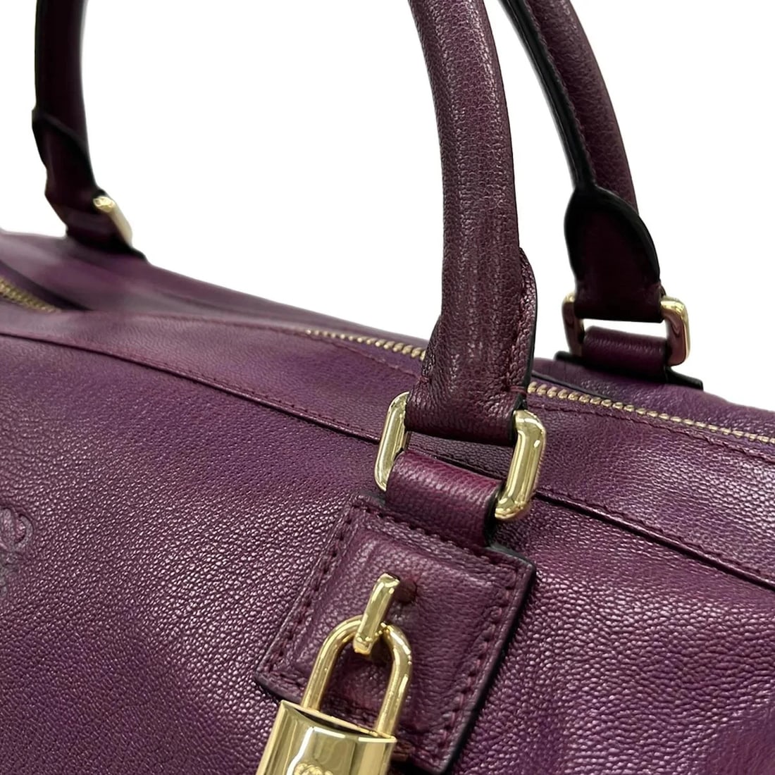 LOEWEPURPLE LEATHER HANDBAG - 9