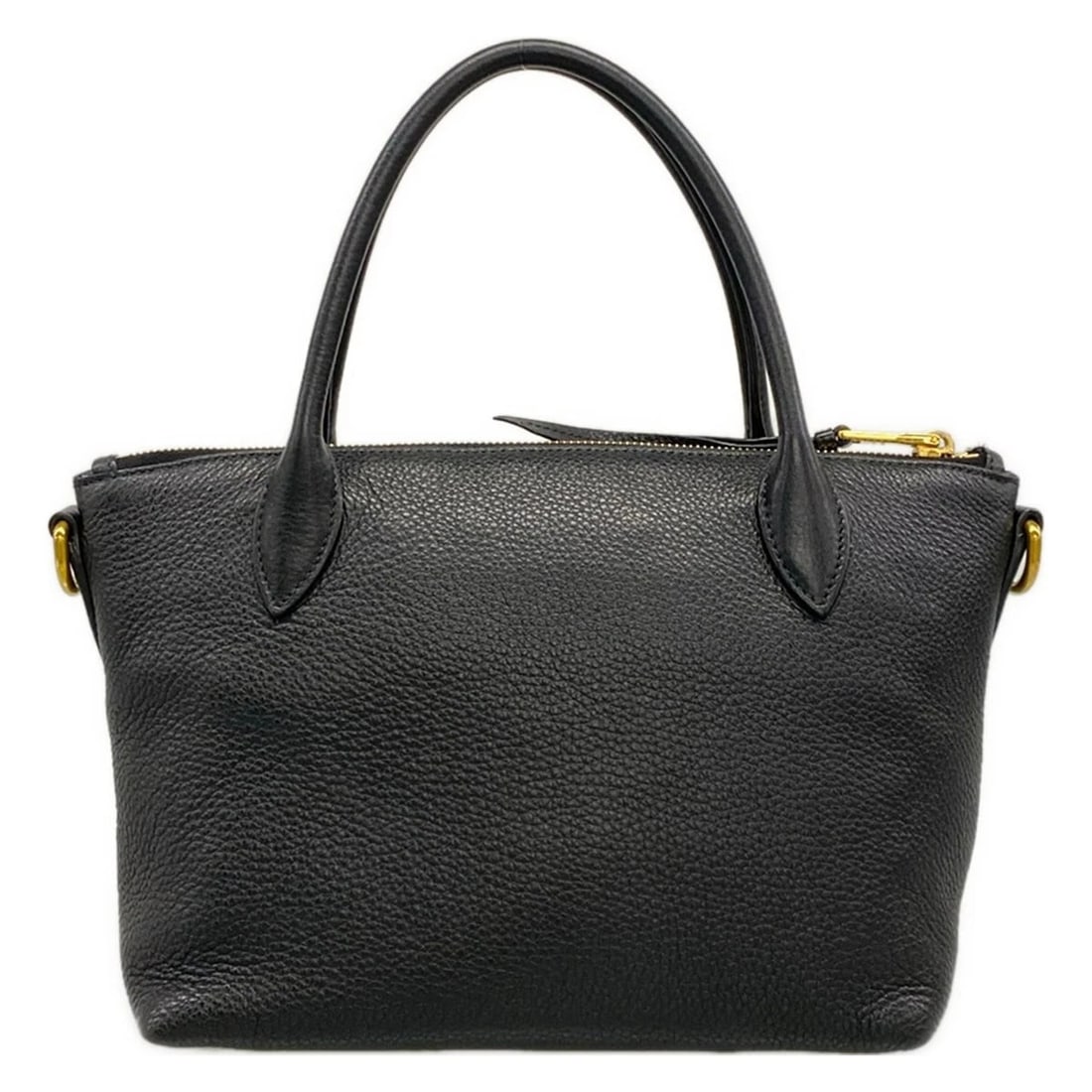 PRADA BLACK LEATHER HANDBAG - 3