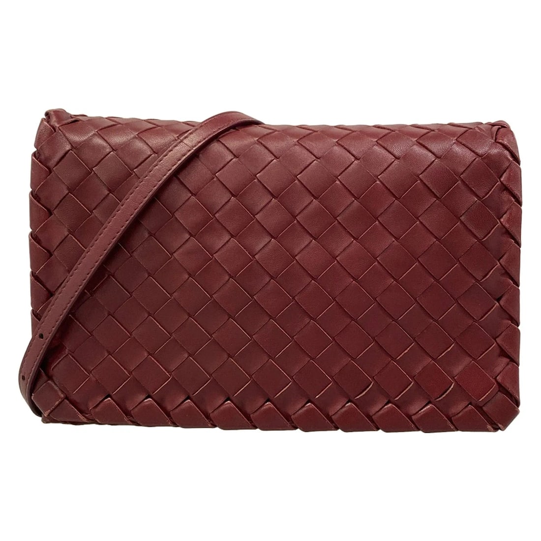 BOTTEGA VENETA INTRECCIATO BORDEAUX LEATHER SHOULDER BAG: BOTTEGA VENETA Intrecciato Bordeaux Leather Shoulder Bag Brand: BOTTEGA VENETA Type/Style: Shoulder Bag Material: Exterior Material Leather Color: Exterior Color Bordeaux Size: Height : 7.48 inch (19