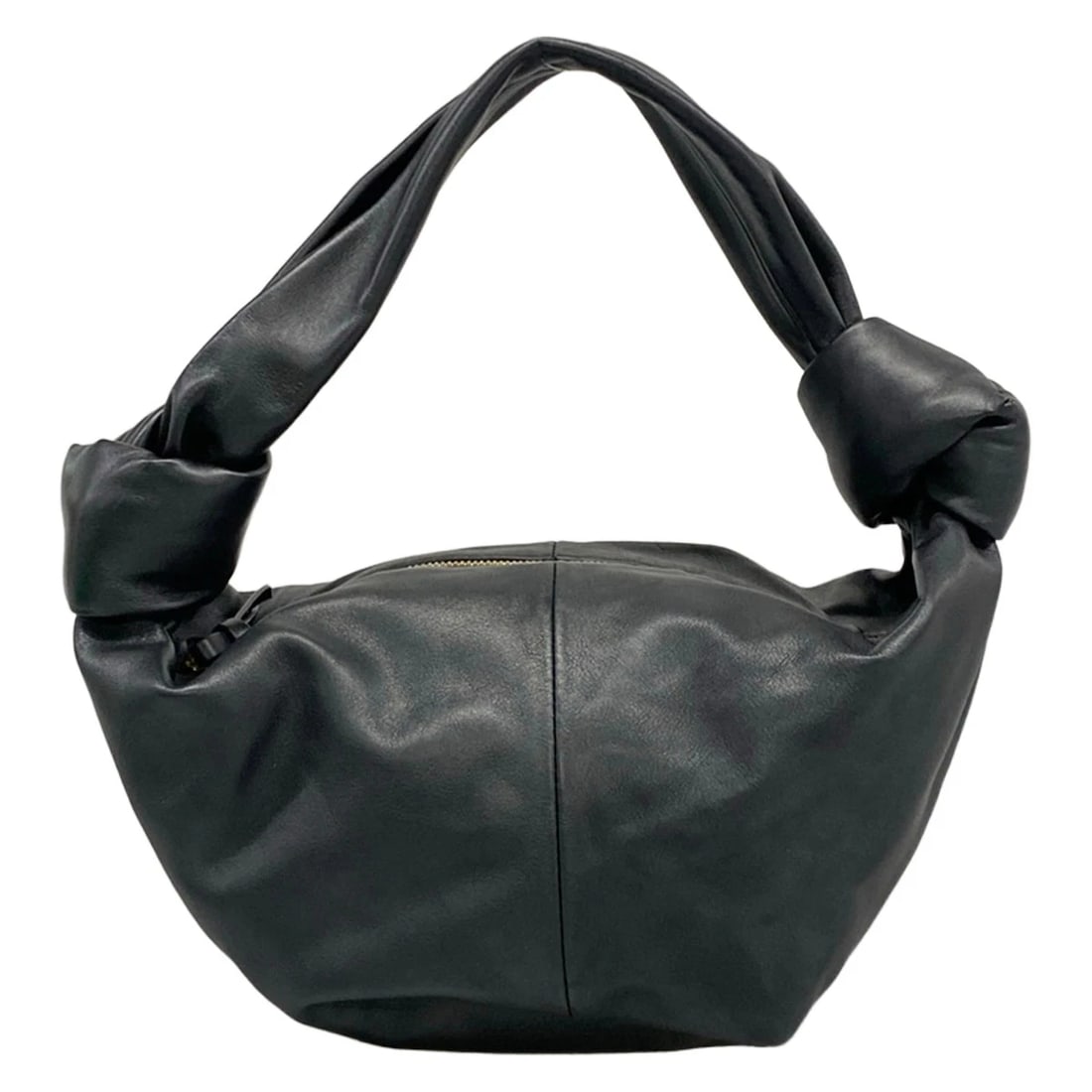 BOTTEGA VENETA DOUBLE KNOT BLACK CALF LEATHER HANDBAG: BOTTEGA VENETA Double Knot Black Calf Leather Handbag Brand: BOTTEGA VENETA Type/Style: Handbag Material: Exterior Material Calf Leather Color: Exterior Color Black Size: Height : 5.12 inch" (13 cm)