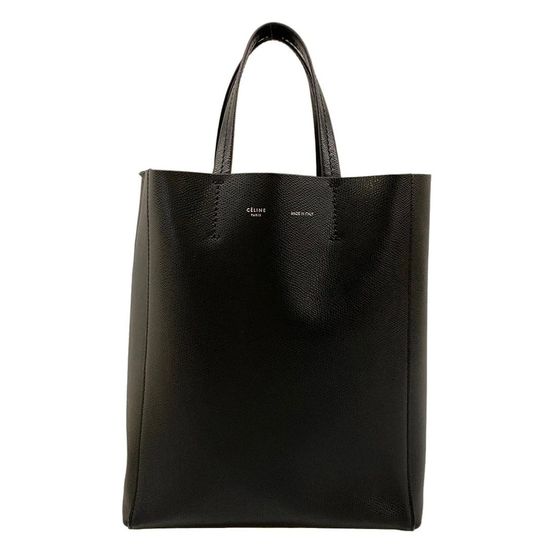 CELINE VERTICAL CABAS SMALL BLACK LEATHER TOTE BAG (1 of 9)