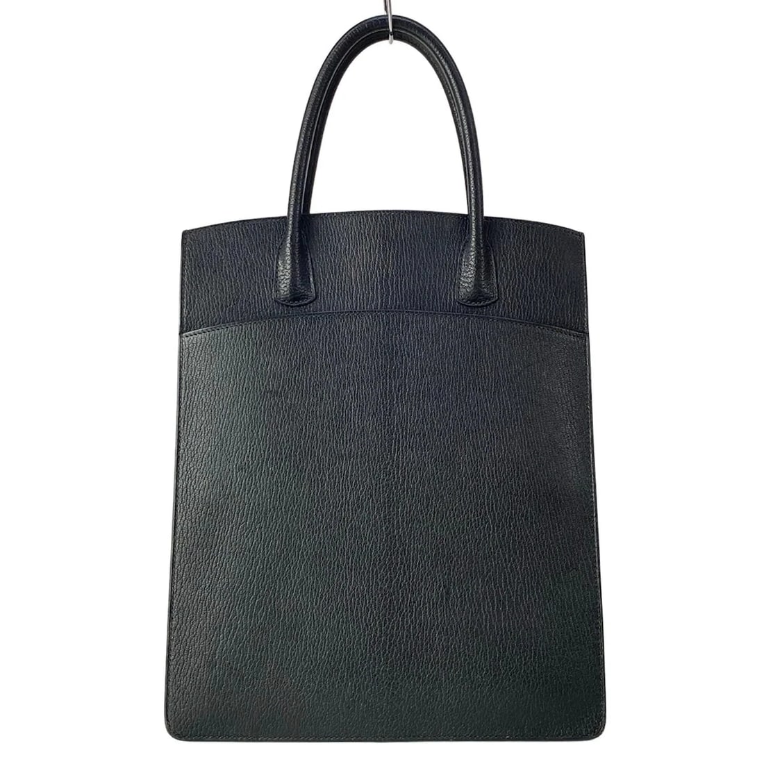 HERMES WHITE BUS UPBLACK CHEVRE COROMANDEL SQUARE F TOTE BAG (1 of 9)
