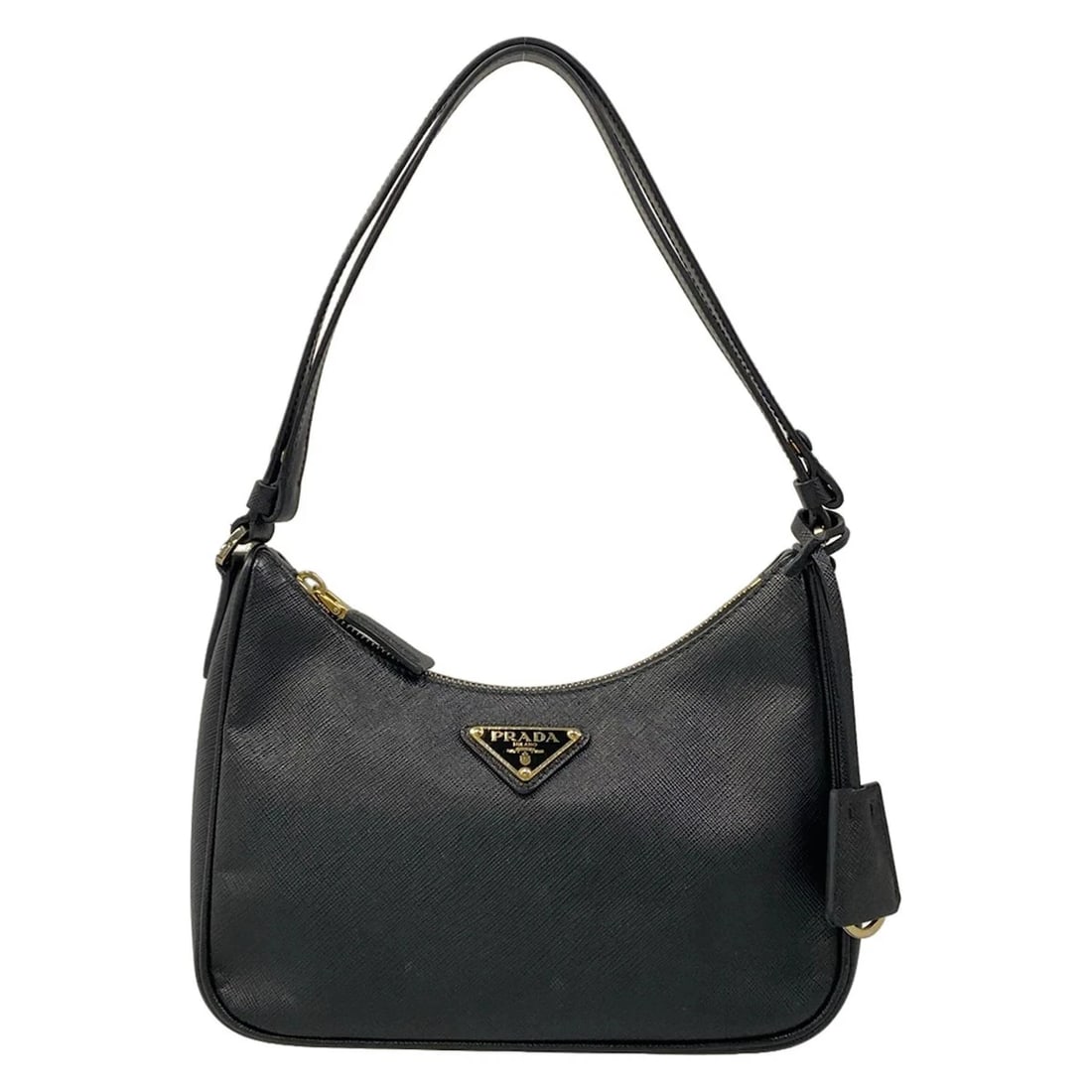 PRADA BLACK LEATHER SHOULDER BAG: PRADA Black Leather Shoulder Bag Brand: PRADA Type/Style: Shoulder Bag Material: Exterior Material Leather Color: Exterior Color Black Size: Height : 5.12 inch" (13 cm) Width : 8.86 inch (22.5 cm) Dep