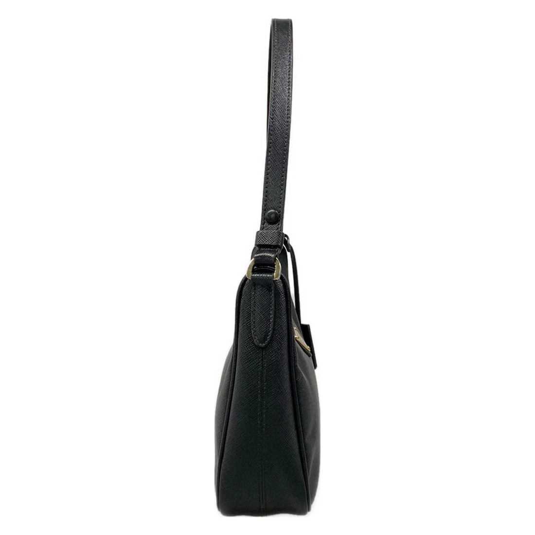 PRADA BLACK LEATHER SHOULDER BAG - 2