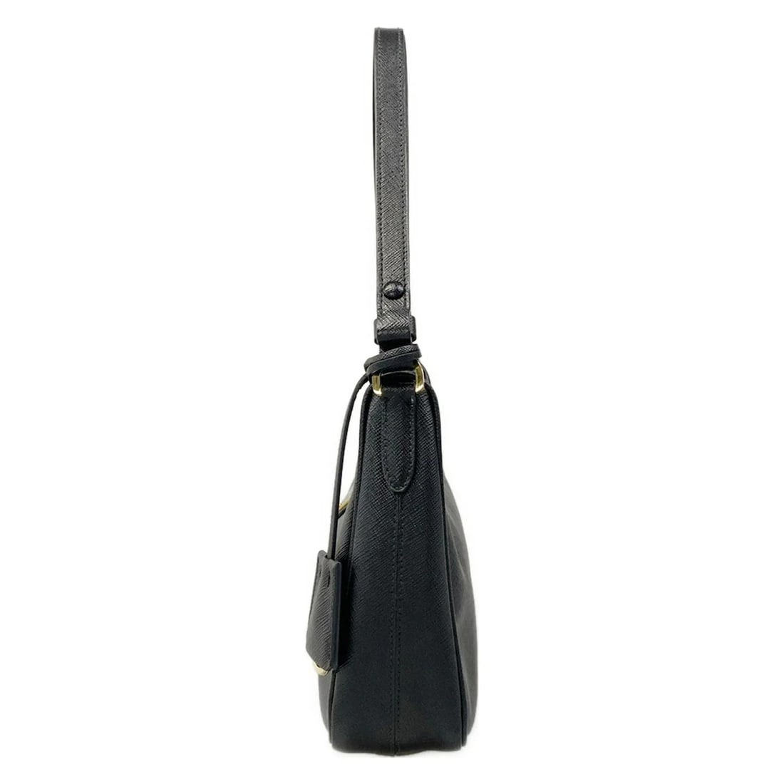 PRADA BLACK LEATHER SHOULDER BAG - 4