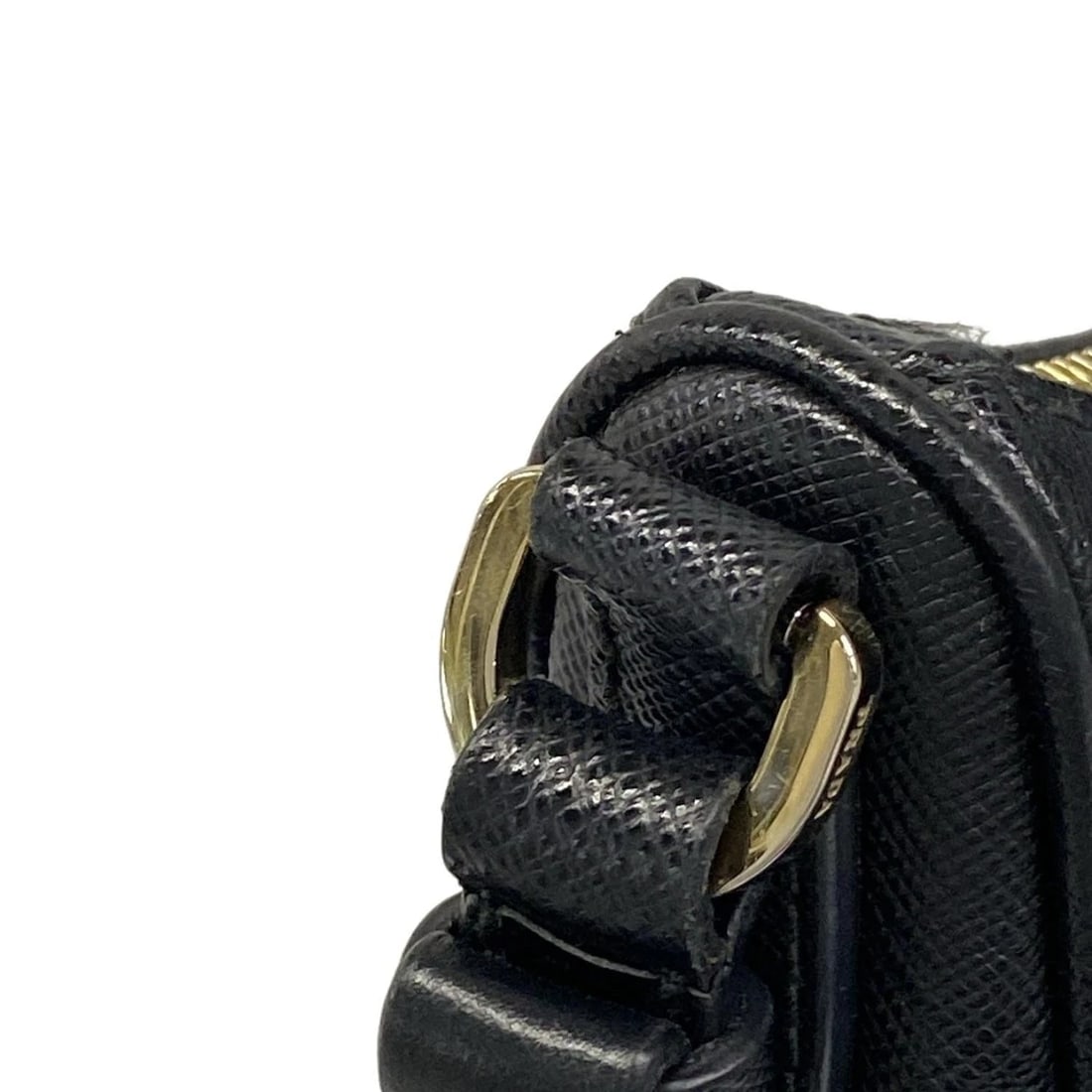 PRADA BLACK LEATHER SHOULDER BAG - 7