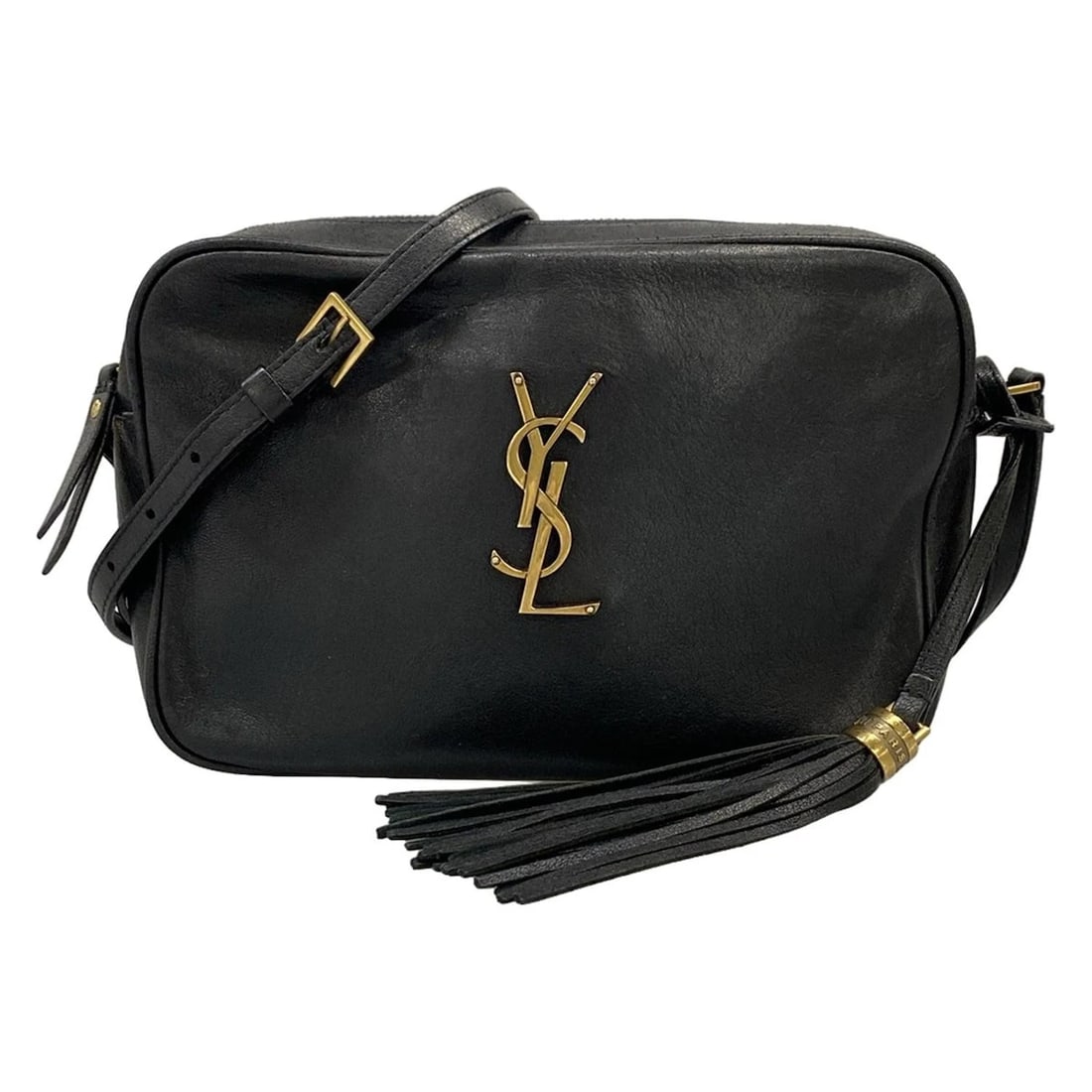 SAINT LAURENT PARIS LOU CAMERA BAG BLACK LEATHER SHOULDER BAG (1 of 11)