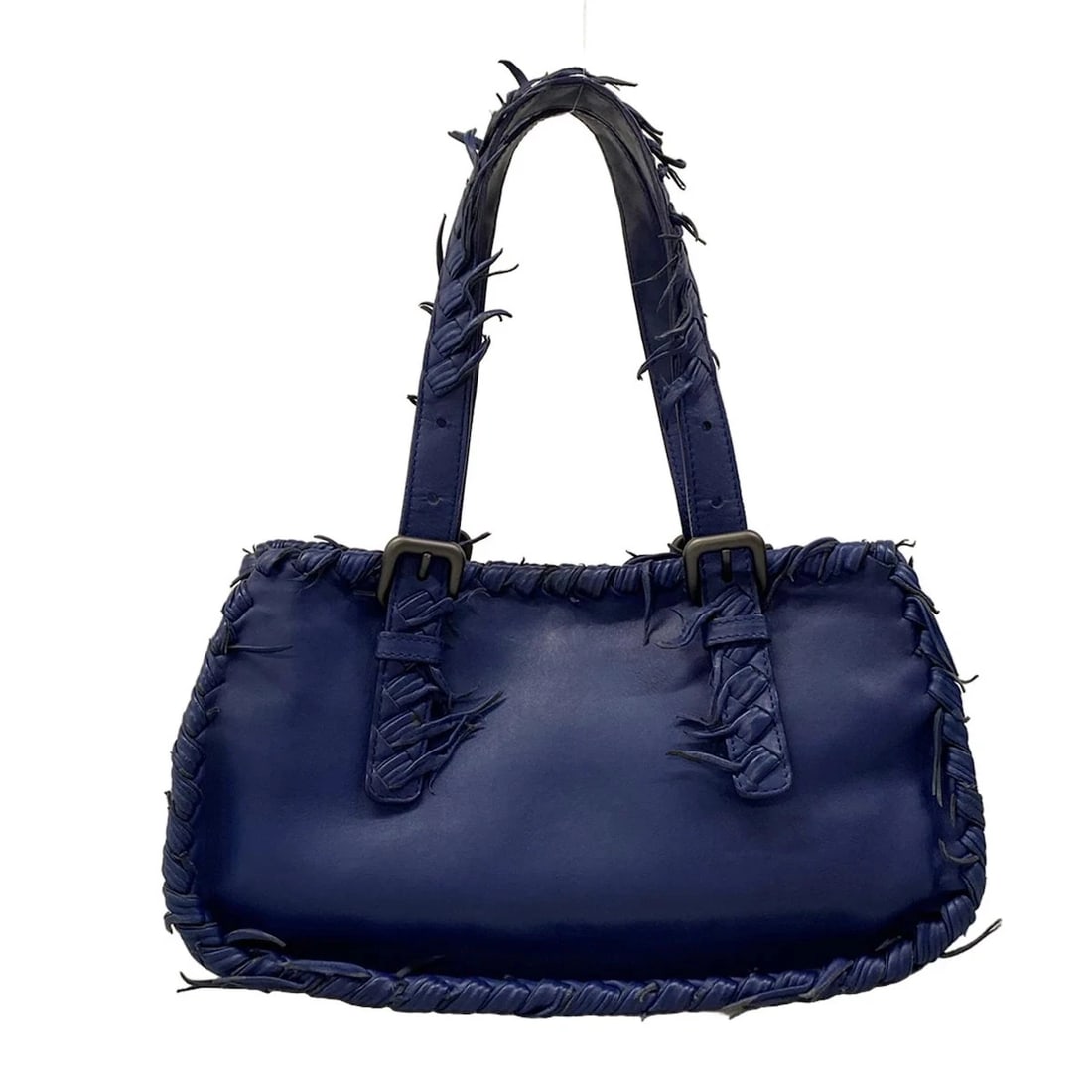 BOTTEGA VENETA INTRECCIATO BLUE LEATHER TOTE BAG (1 of 9)