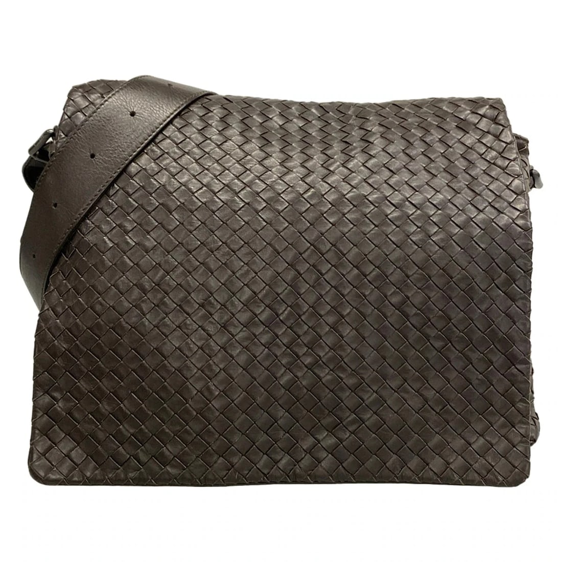 BOTTEGA VENETA INTRECCIATO DARK BROWN LEATHER SHOULDER BAG: BOTTEGA VENETA Intrecciato Dark Brown Leather Shoulder Bag Brand: BOTTEGA VENETA Type/Style: Shoulder Bag Material: Exterior Material Leather Color: Exterior Color Dark Brown Size: Height : 12.99 inch
