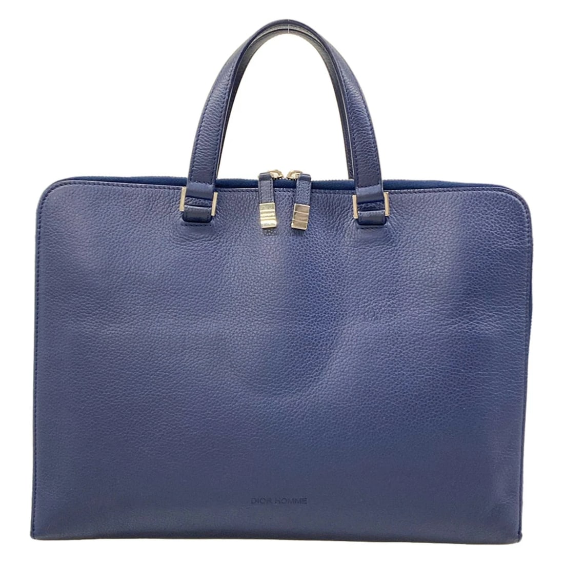 DIOR HOMMEBLUE LEATHER BUSINESS BAG: Dior HOMMEBlue Leather Business Bag Brand: Dior HOMME Type/Style: Business Bag Material: Exterior Material Leather Color: Exterior Color Blue Size: Height : 10.24 inch (26 cm) Width : 14.17 inch (36 c