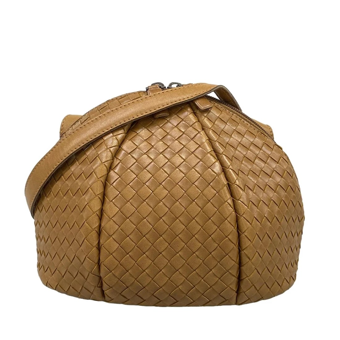 BOTTEGA VENETA INTRECCIATO BROWN LEATHER SHOULDER BAG: BOTTEGA VENETA Intrecciato Brown Leather Shoulder Bag Brand: BOTTEGA VENETA Type/Style: Shoulder Bag Material: Exterior Material Leather Color: Exterior Color Brown Size: Height : 6.5 inch (16.5 cm) W