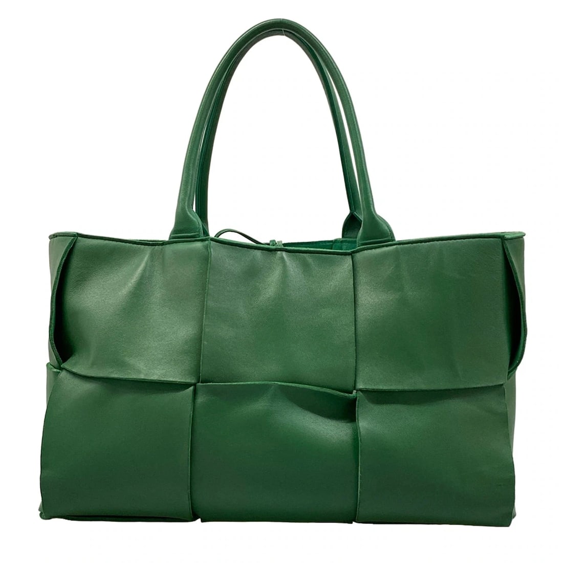 BOTTEGA VENETA THE ALCOTOTE GREEN LEATHER TOTE BAG (1 of 8)