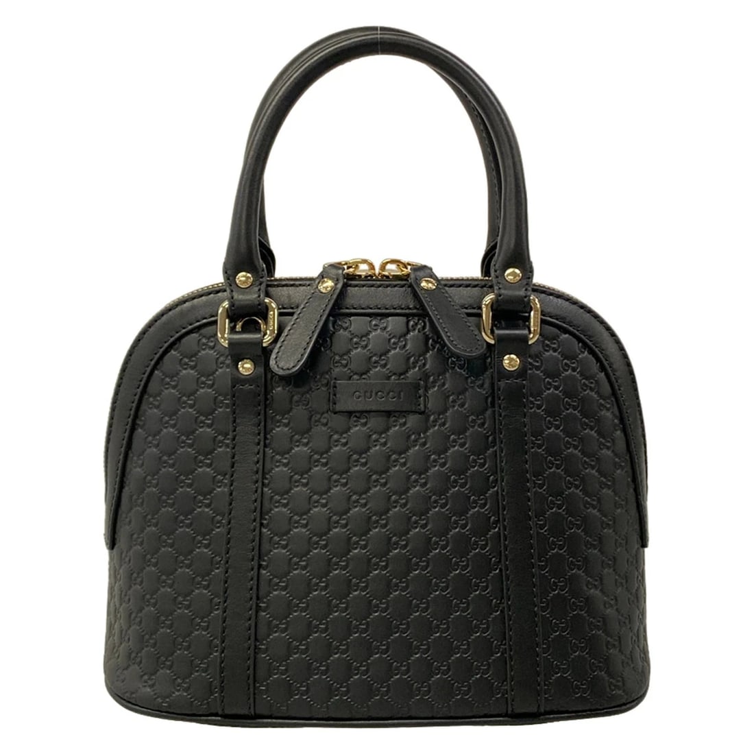 GUCCI MICRO GUCCISSIMA BLACK LEATHER HANDBAG (1 of 10)