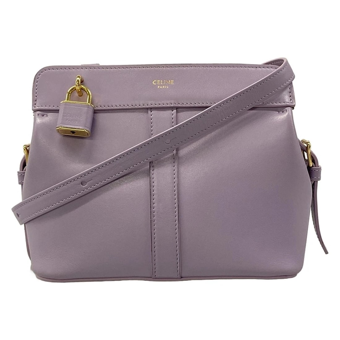 CELINE TEEN HIPPO DE FRANCE LIGHT PURPLE LEATHER SHOULDER BAG (1 of 10)