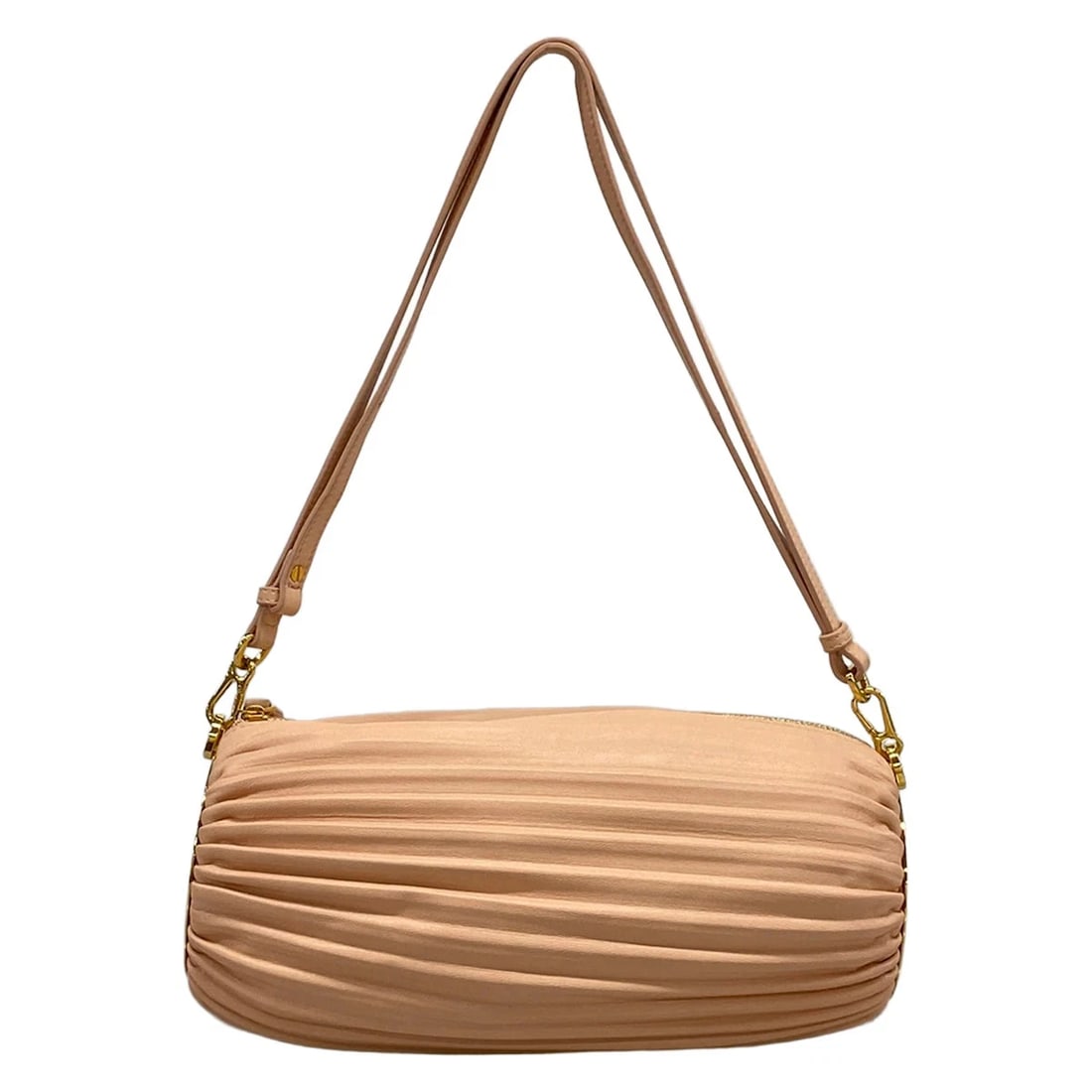 LOEWE BRACELET POUCH LIGHT PINK PLEATED SHOULDER BAG (1 of 10)