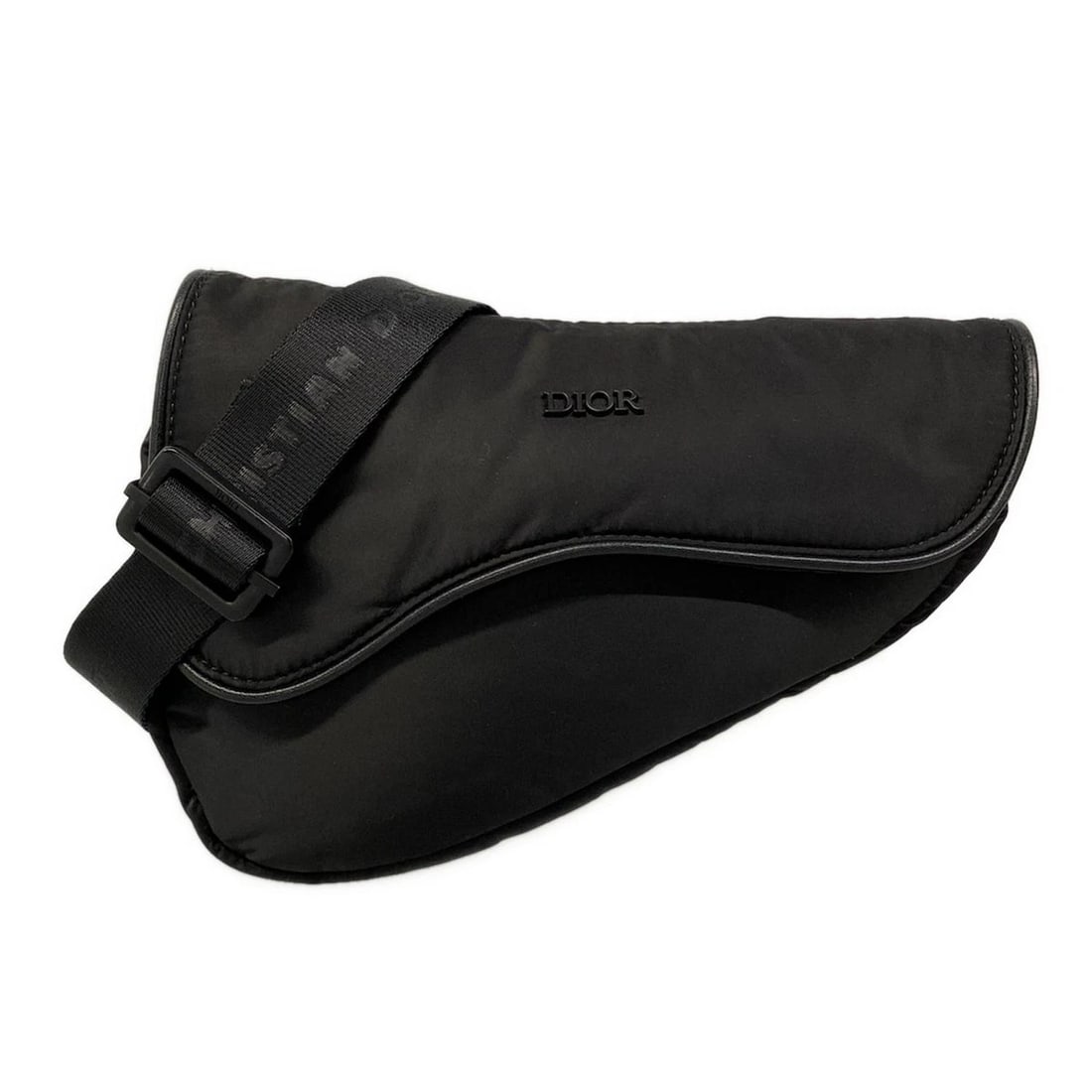 DIOR/CHRISTIANDIOR SADDLE BAG BLACK NYLON LEATHER SHOULDER BAG: DIOR/ChristianDior Saddle Bag Black Nylon Leather Shoulder Bag Brand: DIOR/ChristianDior Type/Style: Shoulder Bag Material: Exterior Material Nylon, Leather Color: Exterior Color Black Size: Height : 