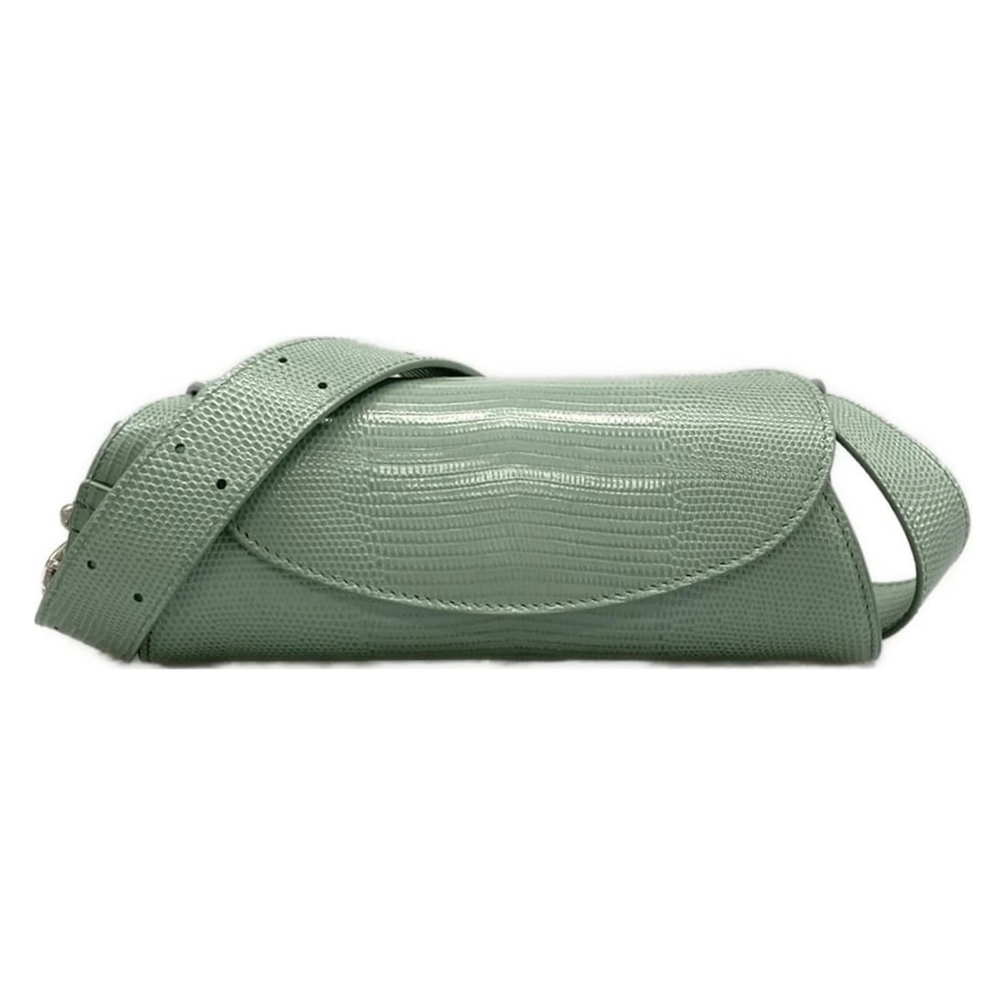 JIL SANDER CANNOLO LIGHT GREEN LEATHER SHOULDER BAG (1 of 10)