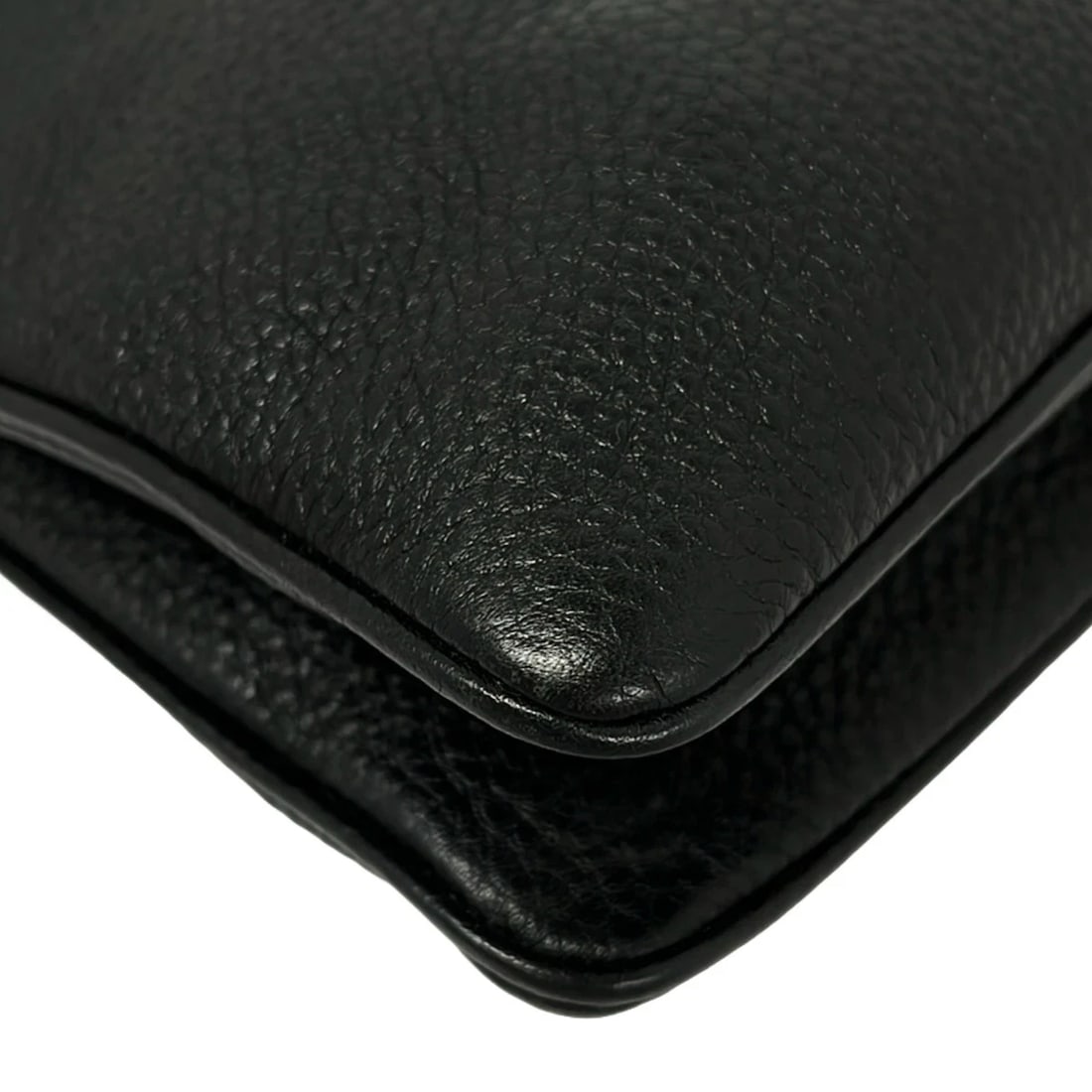 PRADA BLACK LEATHER SHOULDER BAG - 6