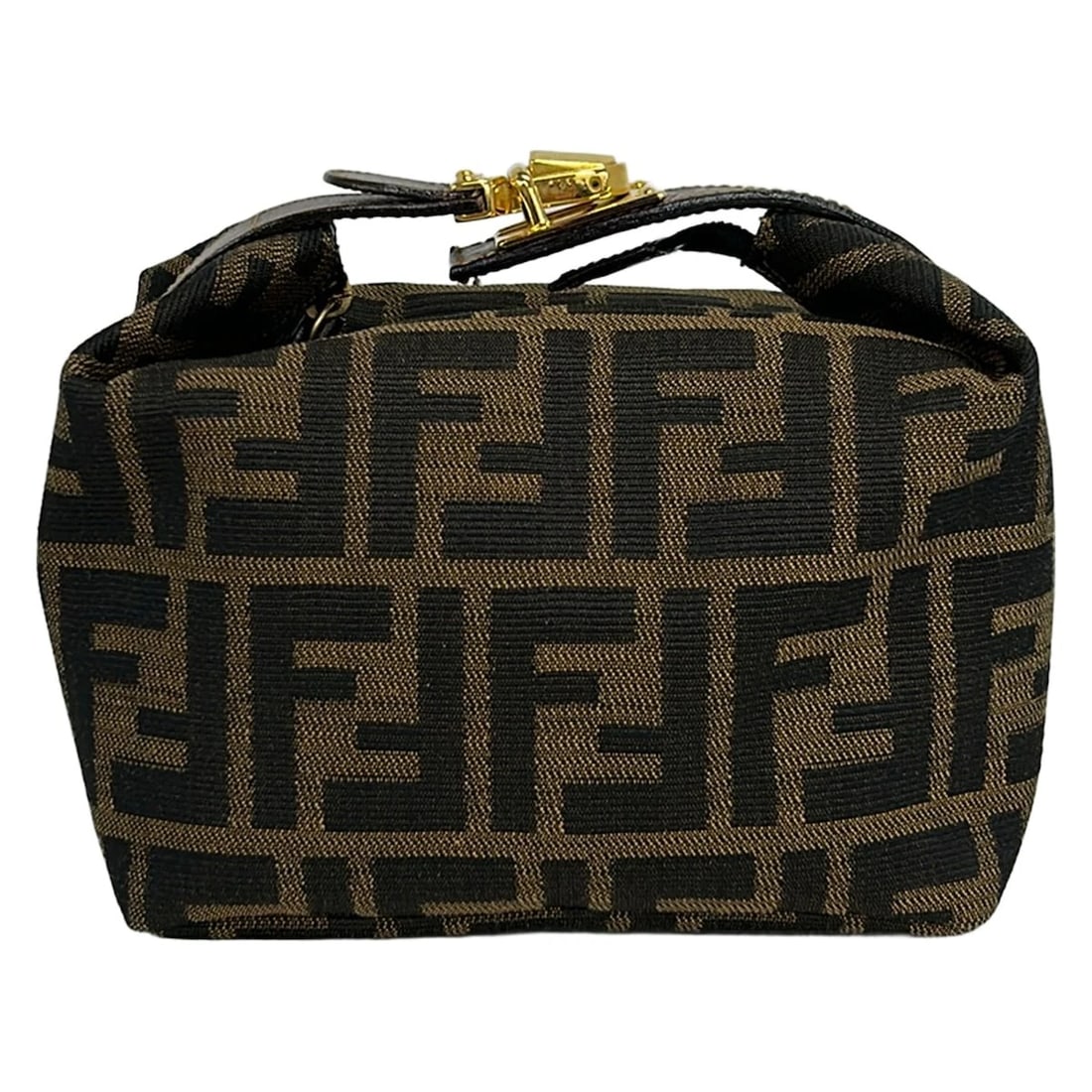 FENDI ZUCCA LIGHT DARK BROWN JACQUARD LEATHERHANDBAG: FENDI Zucca Light Dark Brown Jacquard LeatherHandbag Brand: FENDI Type/Style: Handbag Material: Exterior Material Jacquard, Leather Color: Exterior Color Light Brown, Black, Dark Brown Size: Height :
