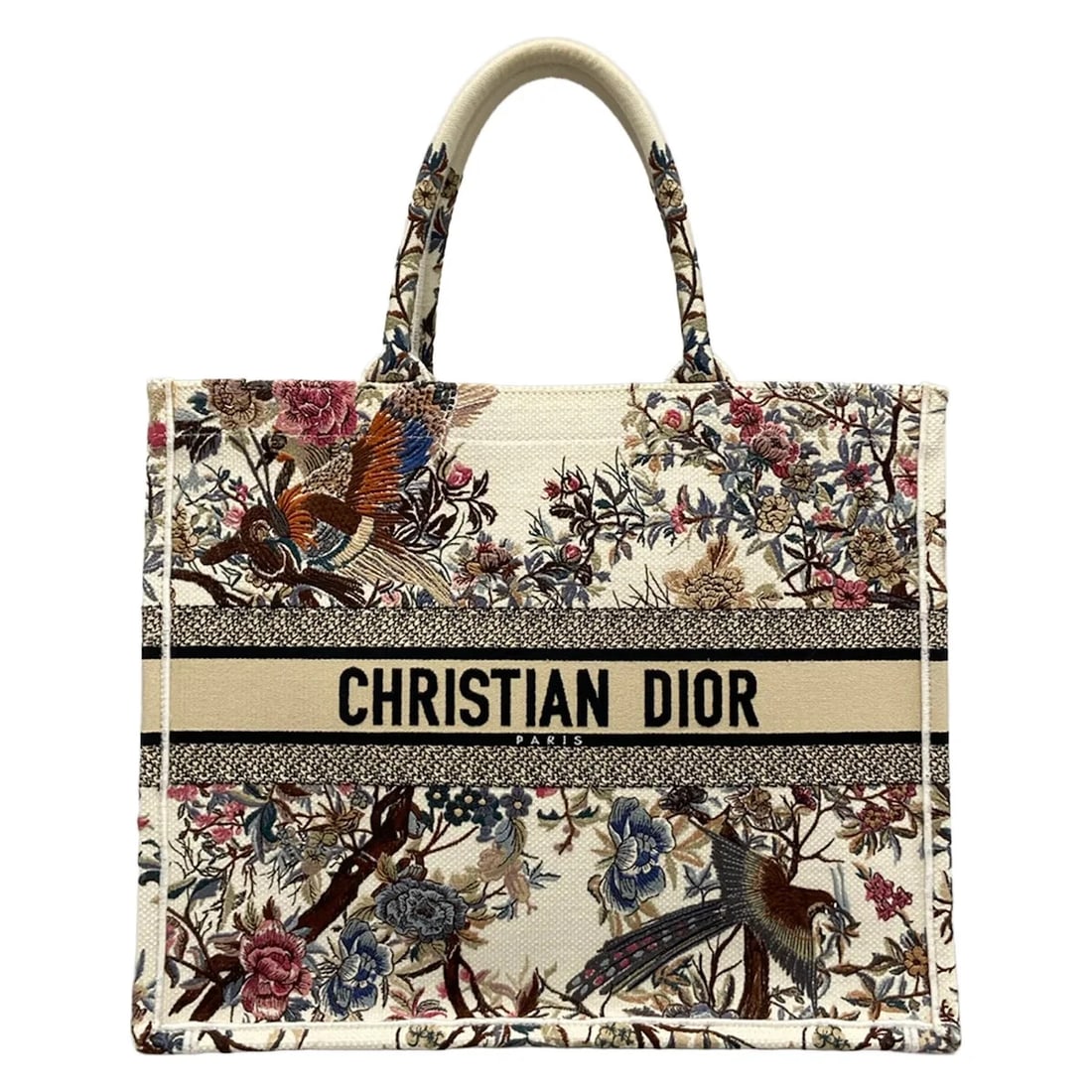 DIOR/CHRISTIAN BAG WHITE DARK BROWN MULTI JACQUARD: DIOR/Christian Bag White Dark Brown Multi Jacquard Brand: DIOR/ChristianDior Type/Style: Tote Bag Material: Exterior Material Jacquard Color: Exterior Color White, Dark Brown, Multi Size: Height :