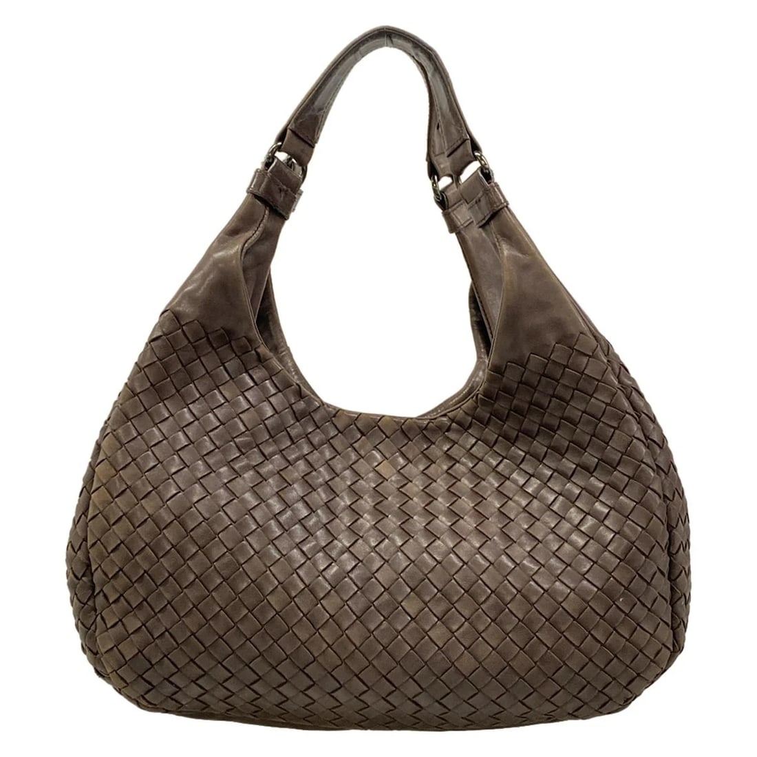 BOTTEGA VENETA MEDIUM CAMPANA TOTE BAG: BOTTEGA VENETA Medium Campana Tote Bag Brand: BOTTEGA VENETA Type/Style: Tote Bag Material: Exterior Material Leather Color: Exterior Color Dark Brown Size: Height : 8.46 inch (21.5 cm) Width : 9.25