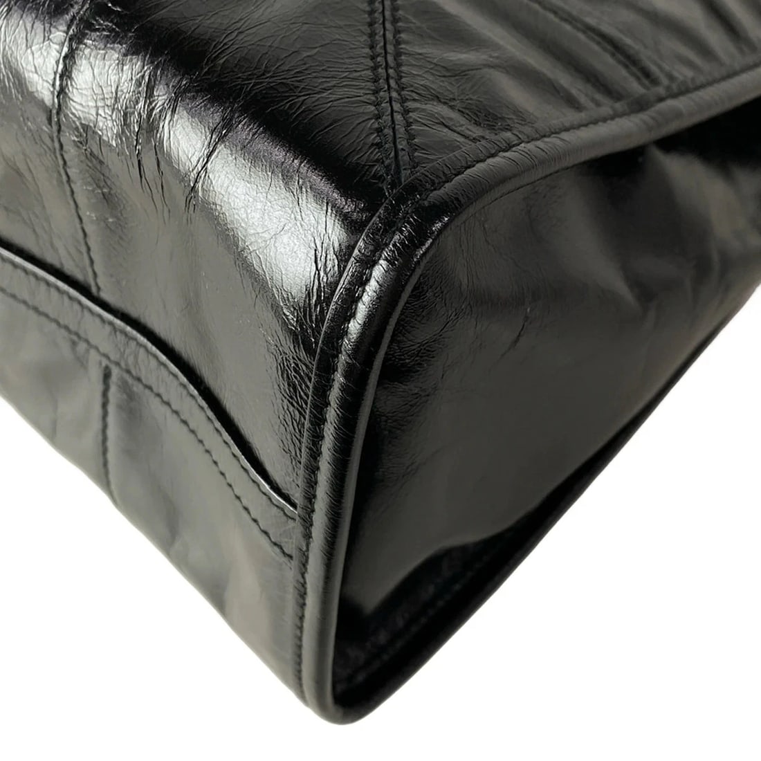 PRADA BLACK LEATHER SHOULDER BAG - 6